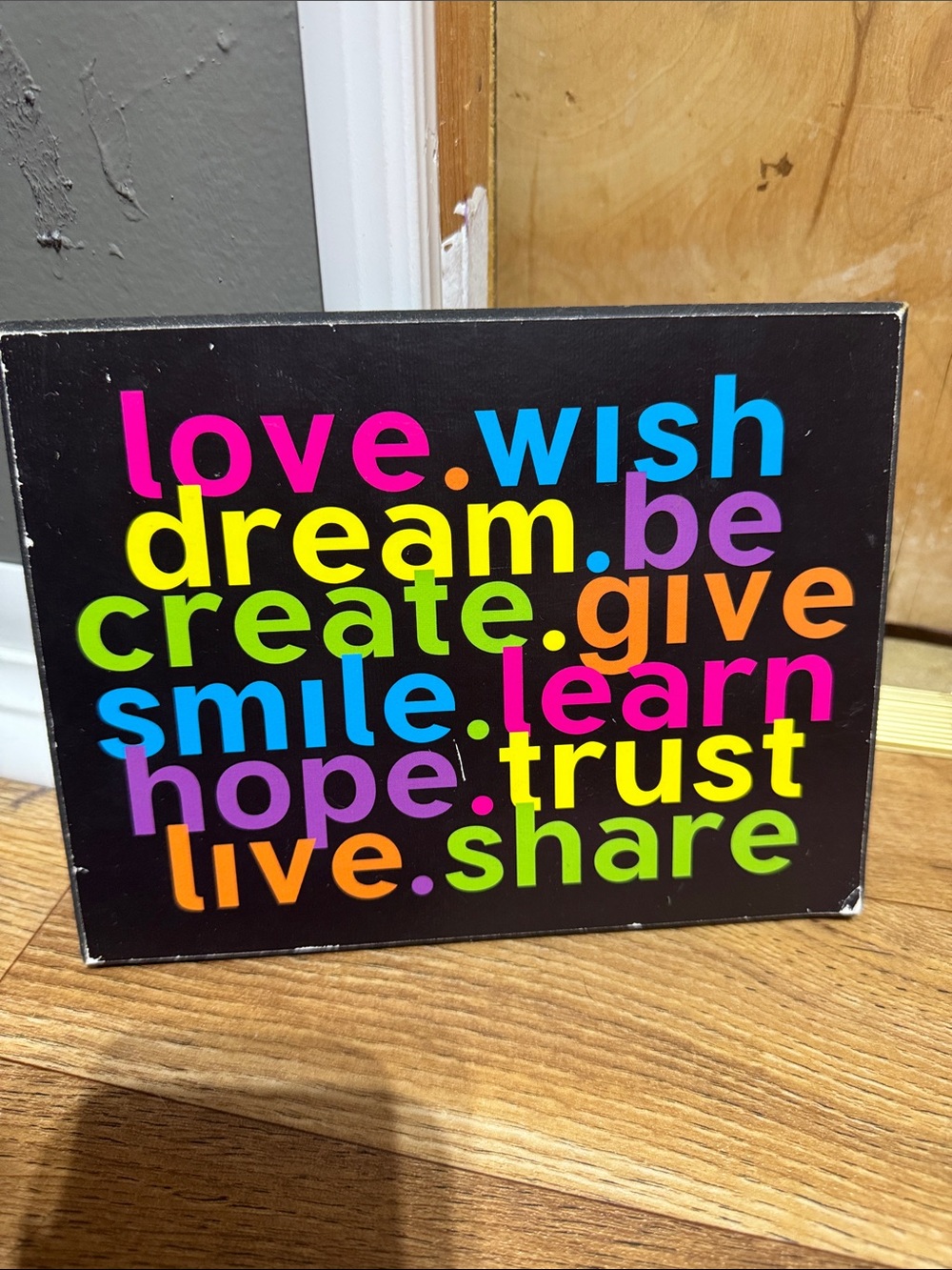 Inspirational Word Art Wall Decor – Multicolor